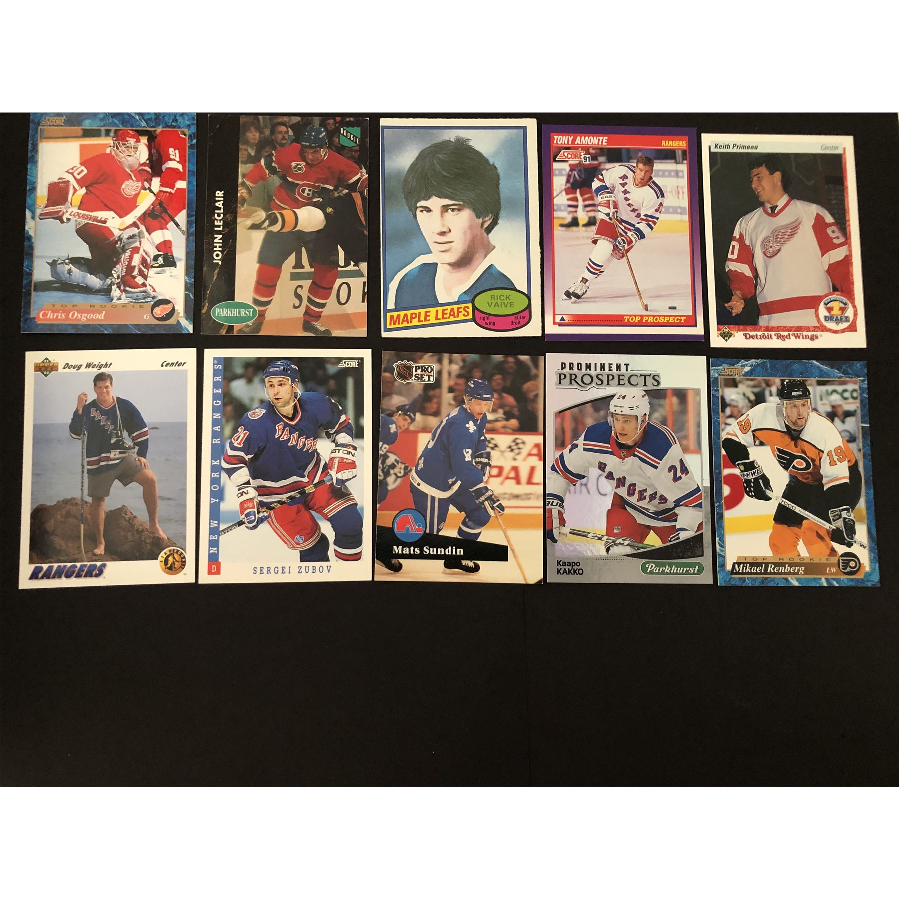 Rookie card bundle (10 cards)