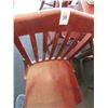 Image 2 : 44-Mahogany Slatback Dining Chairs - 44 X $