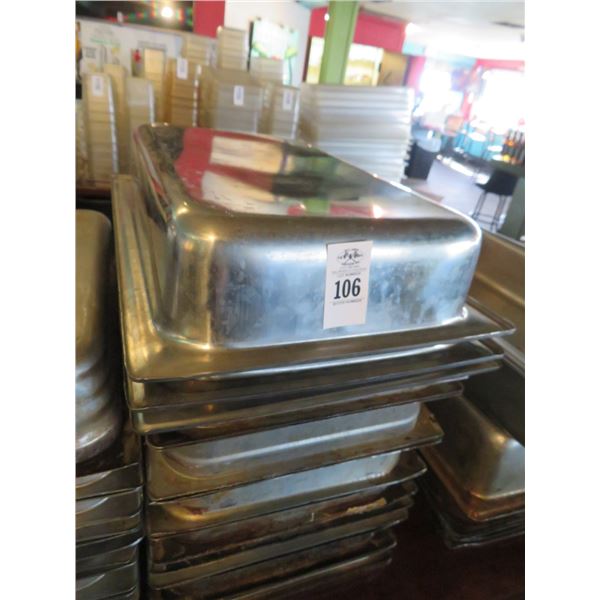 19-Full Size by 4  S/S Insert Pans - 19 X $