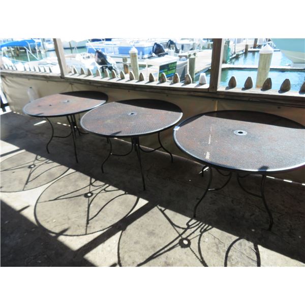 3-Round Metal Paito Tables - 3 X $