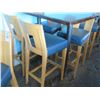 Image 2 : 30-Blue Padded Wood Bar Stools - 30 X $