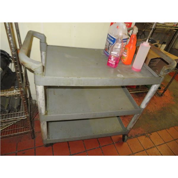 Plastic 3 Shelf Cart