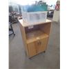 Image 1 : Wooden Storage Cabinet & 2 Toner Cartridges