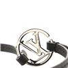 Image 3 : Louis Vuitton Black Leather Metal Louis Vuitton Round Bracelet