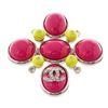 Image 1 : Chanel Pink Yellow Cross CC Brooch