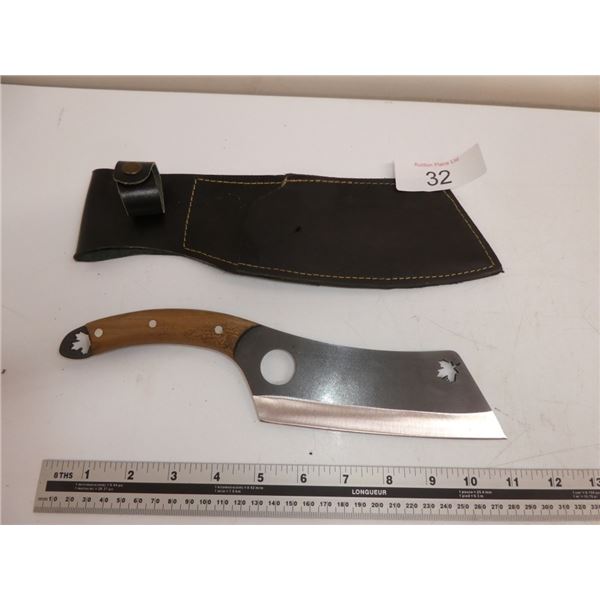 Signed Cleaver with Sheath