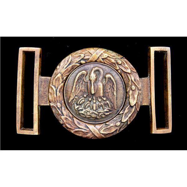 CONFEDERATE LOUISIANA 2 PIECE SWORD BELT PLATE.
