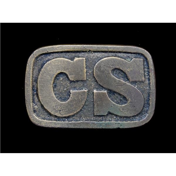 CONFEDERATE "CLIP CORNER" CS BELT BUCKLE.