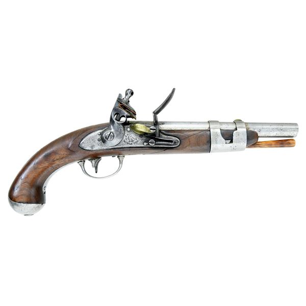 SIMEON NORTH US MODEL 1816 FLINTLOCK PISTOL.