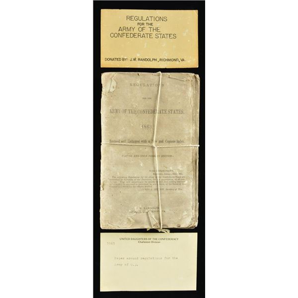 REGULATIONS FOR THE ARMY OF THE CONFEDERATE