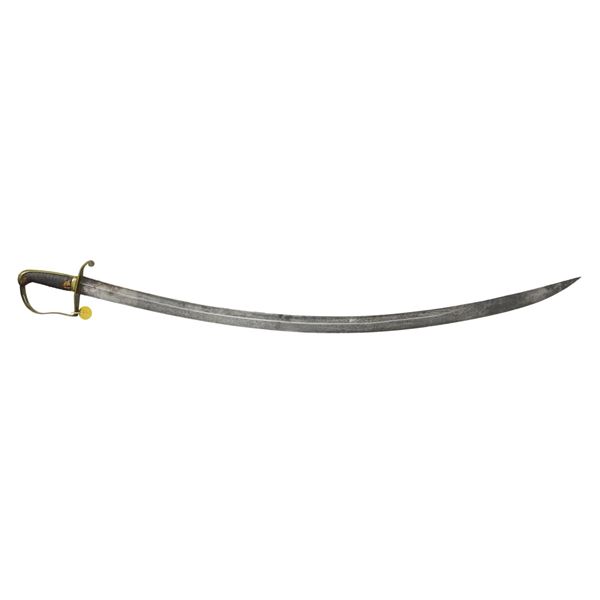 19TH CENTURY BRASS HILT MOUNTED MILITIA OFFICER