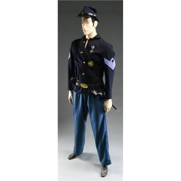REPRODUCTION CIVIL WAR UNIFORM, CAP, ACCOUTREMENTS