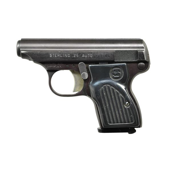 STERLING 25 ACP SEMI AUTO PISTOL.