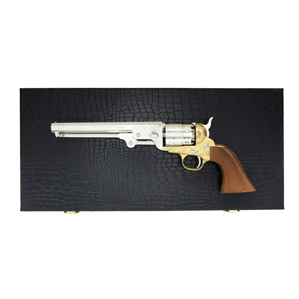 ENGRAVED F.LLI PIETTA 1851 NAVY REVOLVER.