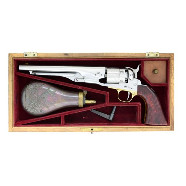 CASED NAVY ARMS COLT 1860 ARMY PERCUSSION REVOLVER
