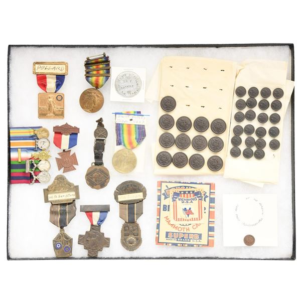 VARIOUS AMERICAN & FOREIGN MILITARIA WITH RELATED