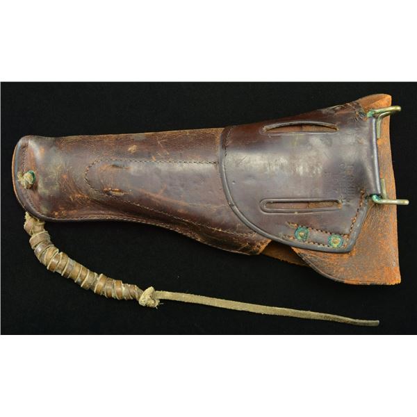 PERKINS CAMPBELL 1917 DATED BROWN LEATHER HOLSTER