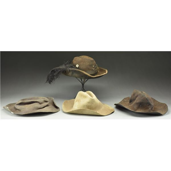 4 OLD HATS FROM THE SECOND HALF OF THE 19th
