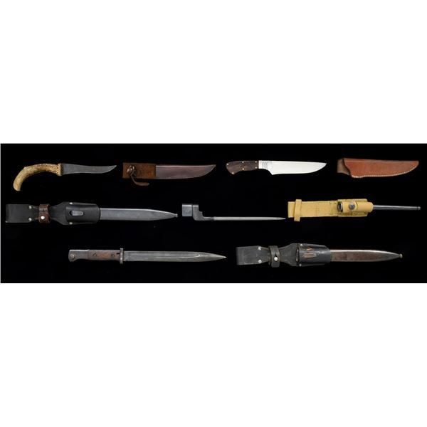 2 KNIVES, 2 BAYONETS & 1 SCABBARD