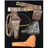 Image 1 : 2 MISC. LEATHER HOLSTERS & 1 RIG.