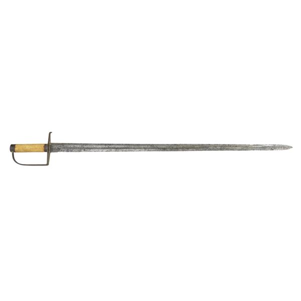 18th CENTURY IRON HILTED SPADROON.