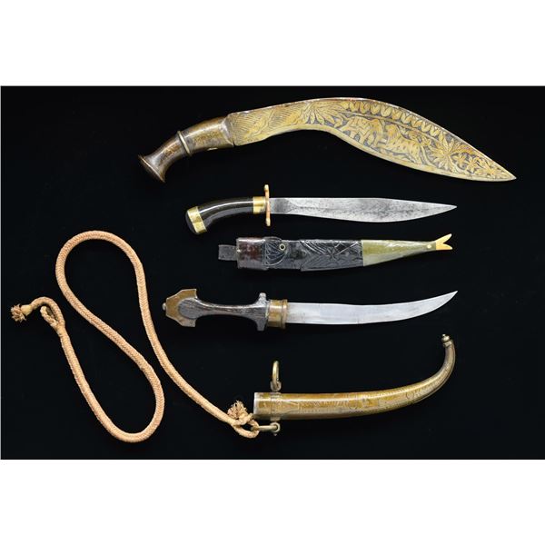 3 ETHNIC EDGED WEAPONS.