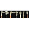 Image 3 : 4 GROUP OF TWELVE VINTAGE CANES AND WALKING
