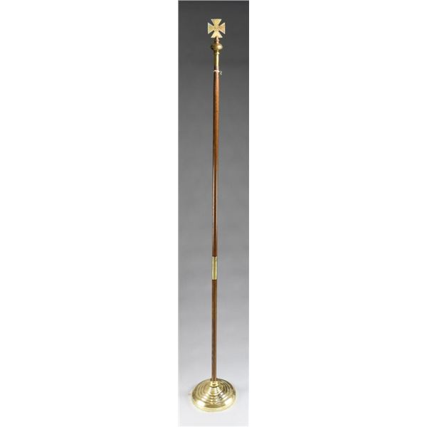 LARGE FREE-STANDING FLAGPOLE WITH MALTESE CROSS