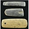 Image 1 : THREE AMERICAN INDIAN POLISHED STONE AXES.