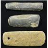 Image 2 : THREE AMERICAN INDIAN POLISHED STONE AXES.