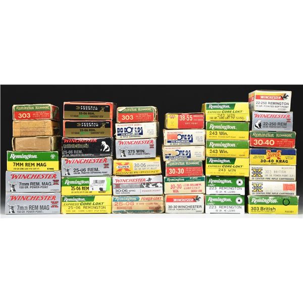 25+ BOXES OF RIFLE AMMO