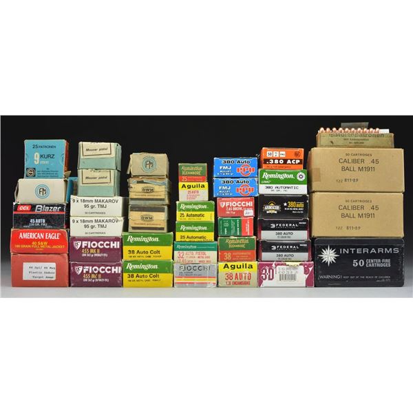 36 BOXES OF PISTOL AMMO