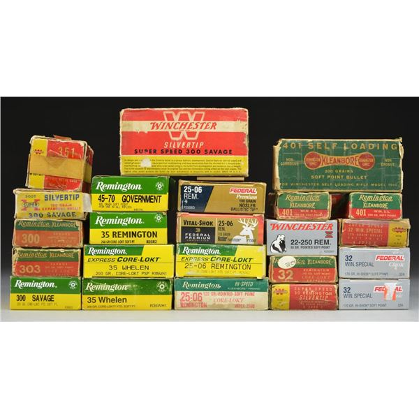 18+ BOXES OF RIFLE AMMO
