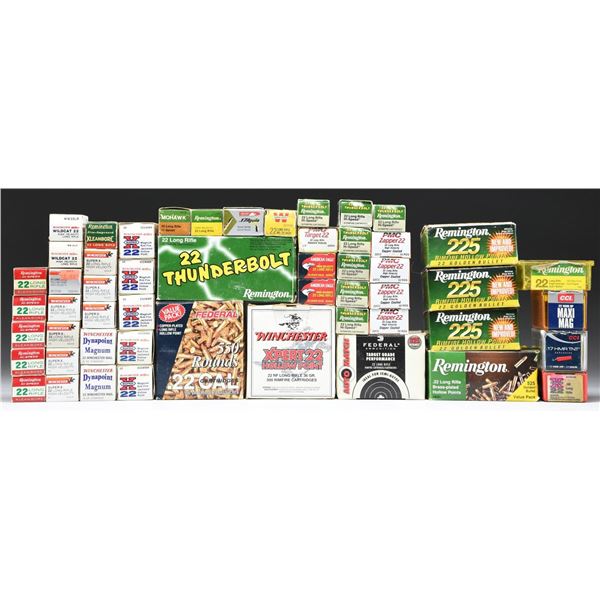 50 BOXES OF RIMFIRE AMMO