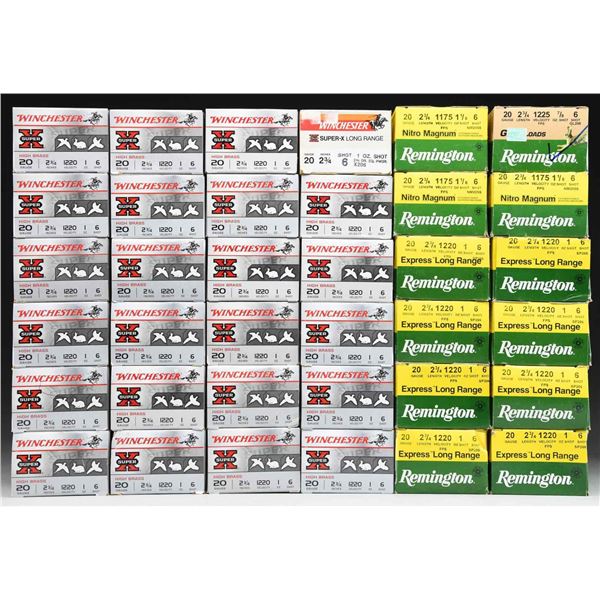 900 RDS (36 BOXES) OF 20 GA., 2 3/4" NO. 6 SHOT