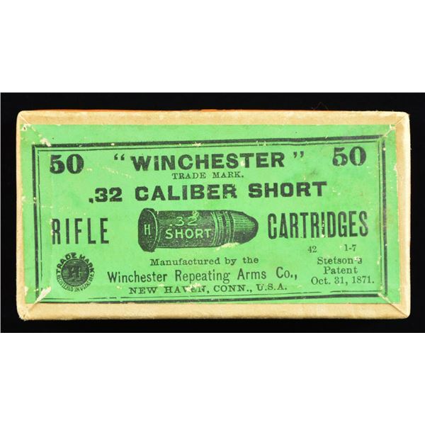 SEALED TWO PIECE WINCHESTER 32 RIMFIRE SHORT BOX.