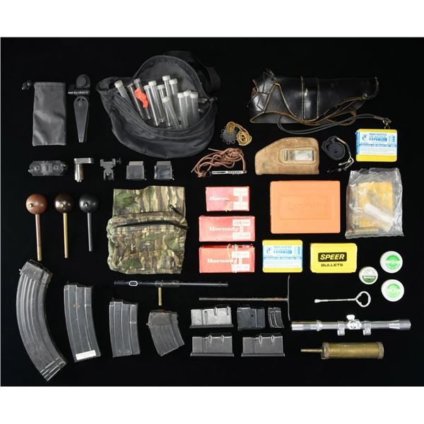 FIREARMS MAGS., LEAD BALLS & ACCESSORIES.