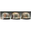 Image 1 : 3 WWI GERMAN M1916/17 CAMOUFLAGE HELMETS.