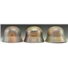 Image 3 : 3 WWI GERMAN M1916/17 CAMOUFLAGE HELMETS.