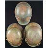 Image 5 : 3 WWI GERMAN M1916/17 CAMOUFLAGE HELMETS.