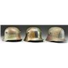 Image 1 : 3 WWI GERMAN M1916/17 CAMOUFLAGE HELMETS.