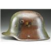 Image 4 : 3 WWI GERMAN M1916/17 CAMOUFLAGE HELMETS.