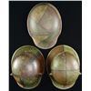 Image 6 : 3 WWI GERMAN M1916/17 CAMOUFLAGE HELMETS.