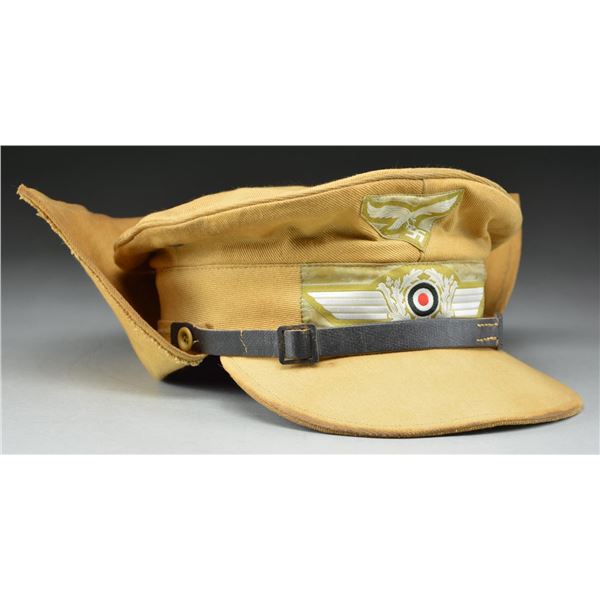 WWII GERMAN TROPICAL VISOR CAP FOR LUFTWAFFE