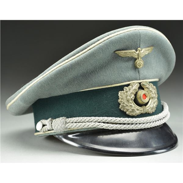 WWII GERMAN ARMY VISOR CAP FOR AN INFANTRY