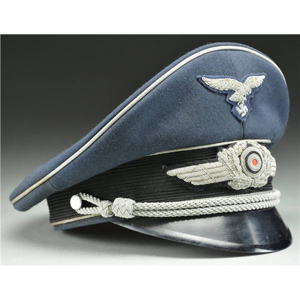 WWII GERMAN LUFTWAFFE OFFICER’S VISOR CAP.