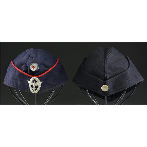 2 WWII GERMAN SIDE CAPS.