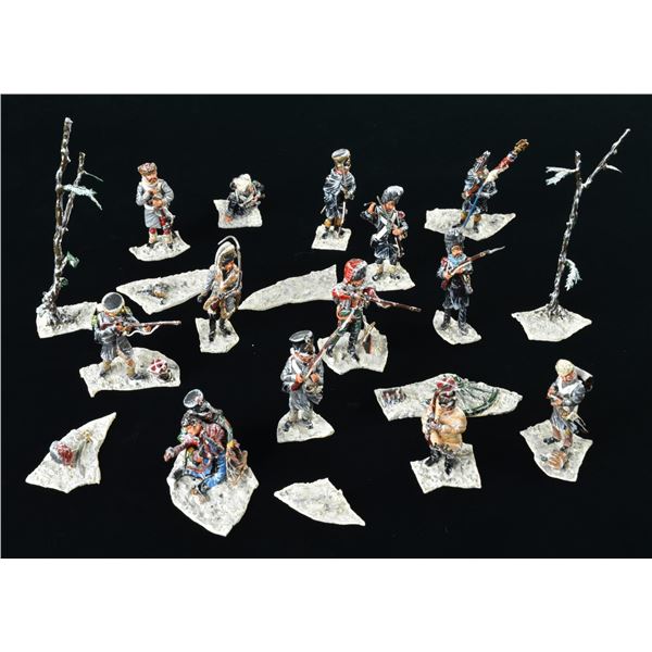 WWII GERMAN POLICE FLAG & MODERN TOY SOLDIERS.