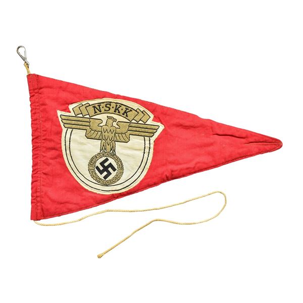 WWII GERMAN NSKK PARTY PENNANT.
