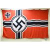 Image 1 : WWII GERMAN BATTLE FLAG & FLAG POLE TOP.
